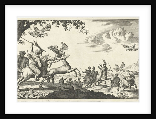 Mohammedan princes hunting by Joannes van Someren