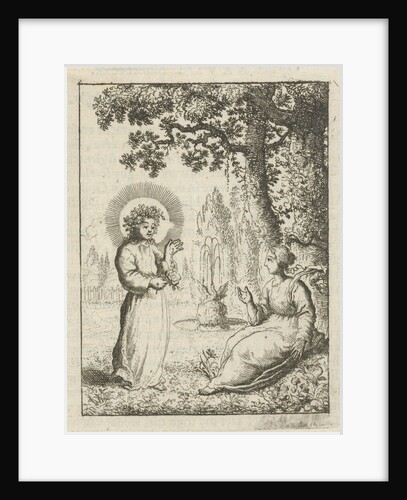 Christ and the soul personified by a fountain by Pieter Arentsz II