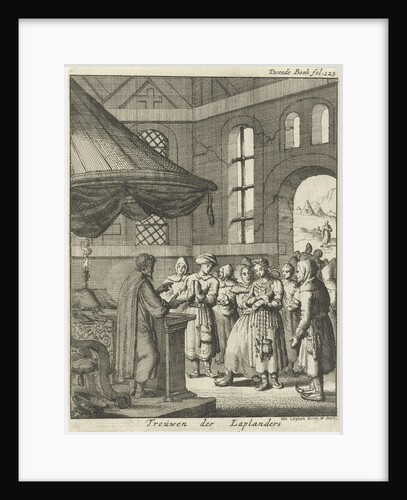 Wedding ceremony in a church in Lapland by Jan Luyken