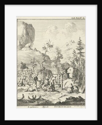 Laplanders worship the god Storiunkare, Lapland by Jan Claesz ten Hoorn