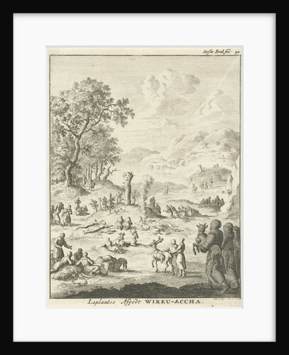 Laplanders worship the god Wirku Accha by Jan Luyken