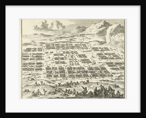 Tent Camps of the twelve tribes of Israel arranged around the tabernacle by Willem Goeree