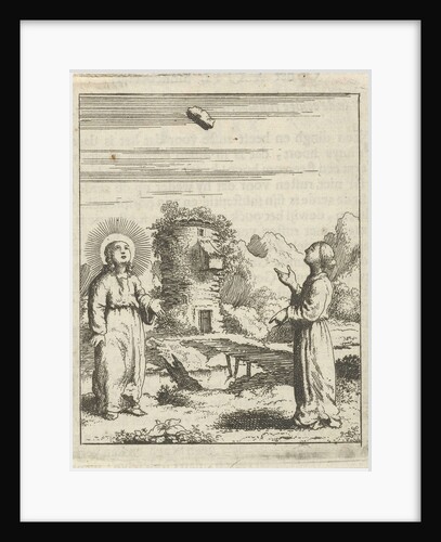 Christ and the personified soul behold a falling stone by Pieter Arentsz II