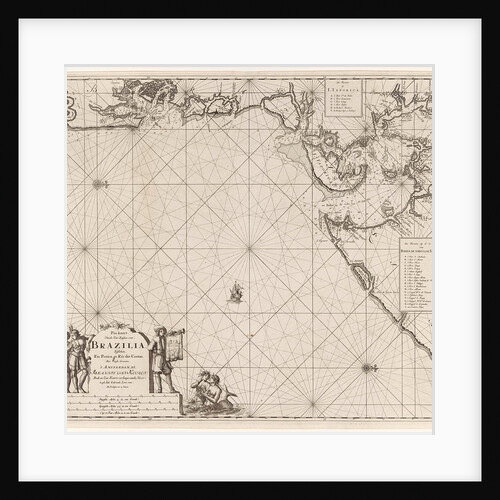 Sea chart of part of the coast of Brazil in the Most Holy Bay by Johannes van Keulen I