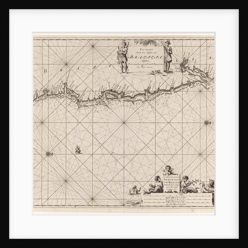 Sea chart of the east coast of Brazil by Johannes van Keulen I