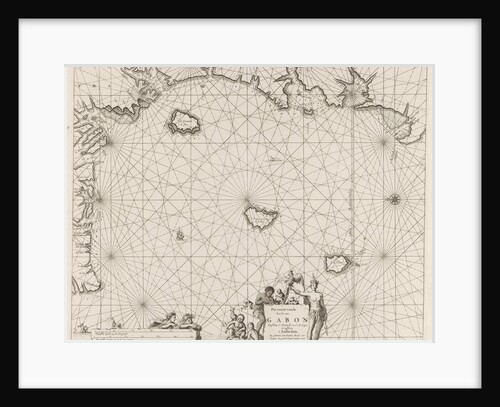 Sea chart of the coast of Equatorial Guinea, Gabon and Cameroon by unknown