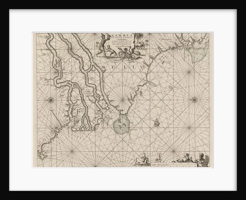 Sea chart of the coast of Gambia and part of the coast of Senegal, Guinea and Sierra Leone by Anonymous