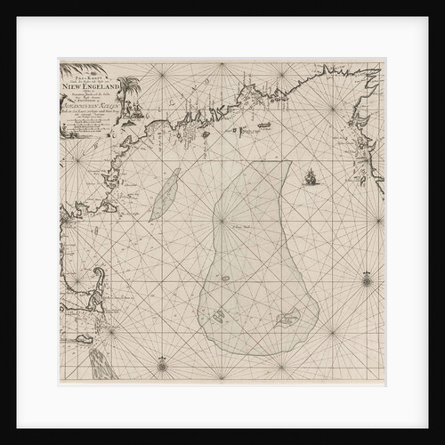 Sea chart of part of the east coast of the United States USA and Canada by Johannes van Keulen I