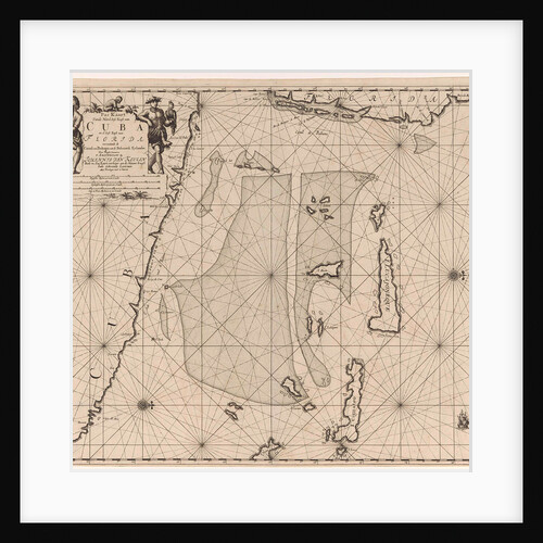 Sea chart of part of southeastern Florida and northeast of Cuba by Johannes van Keulen I