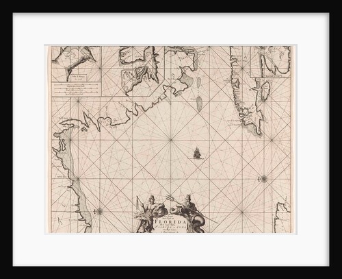 Sea chart of part of the Gulf of Mexico, with the coast of Florida by Johannes van Keulen I