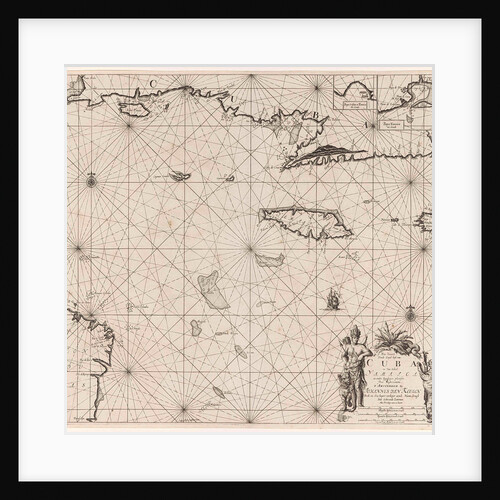 Sea chart of the south coast of Cuba and Jamaica by Johannes van Keulen I