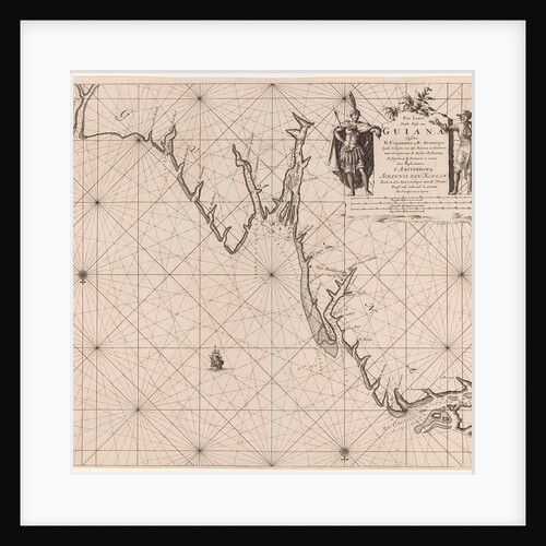 Sea chart of part of the coast of Suriname and Guyana by Johannes van Keulen I