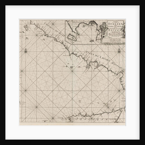 Sea chart of part of the southwest coast of Italy and the north coast of Sicily by Anonymous