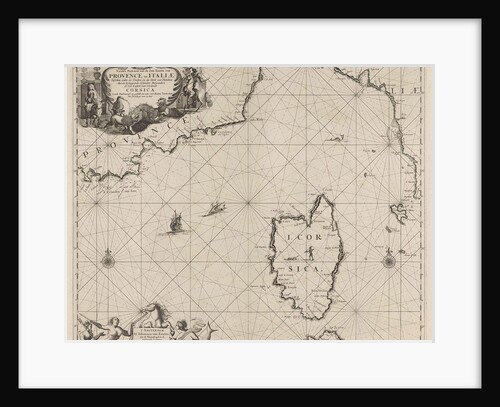 Map of part of the Mediterranean coast of France and the north coast of Italy by unknown