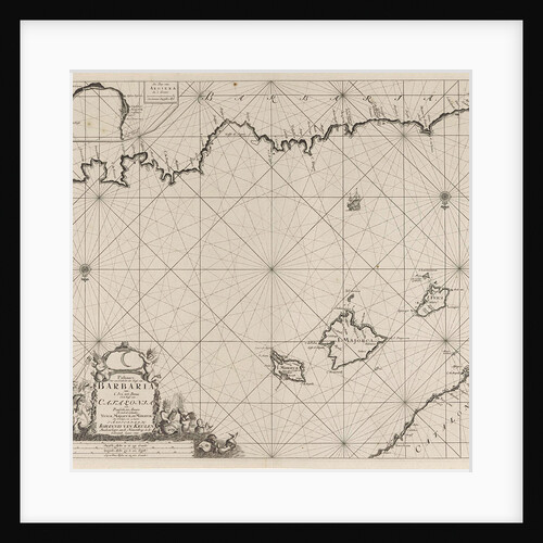 Sea chart of a part of the Mediterranean Sea with the coasts of Spain and Algeria by Anonymous