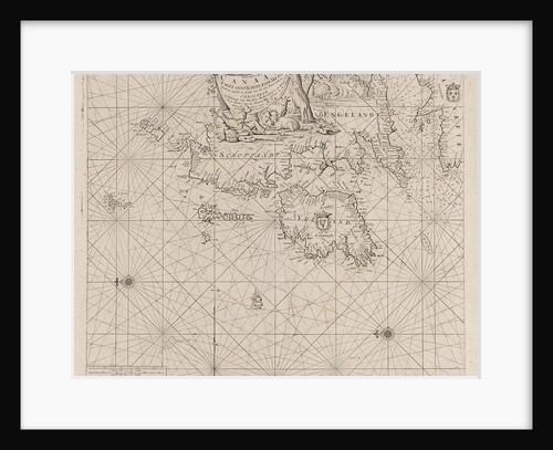 Sea chart of the coast of Ireland, Scotland, England and France by Johannes van Keulen I