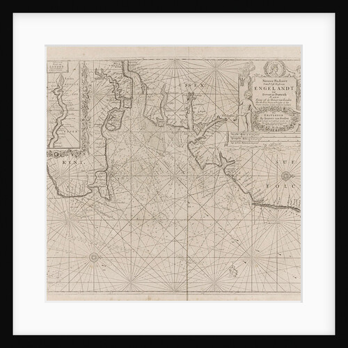 Sea chart of part of the east coast of England at the mouth of the Thames by Johannes van Keulen I