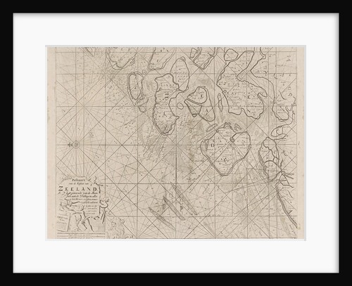 Sea chart of the Zeeland Islands and part of the North Sea by Johannes van Keulen I