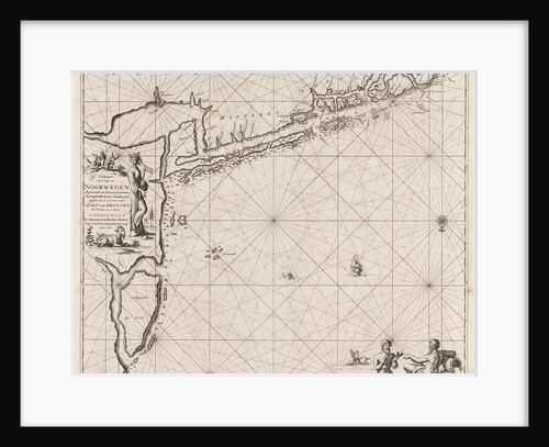 Sea chart of the coast of Norway near Trondheim by unknown