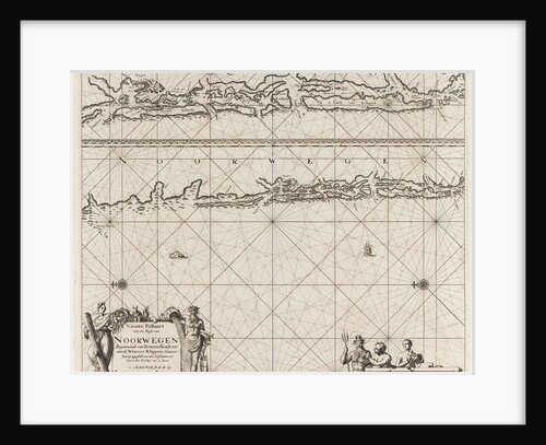 Sea chart of part of the coast of Norway near Bergen by Anonymous