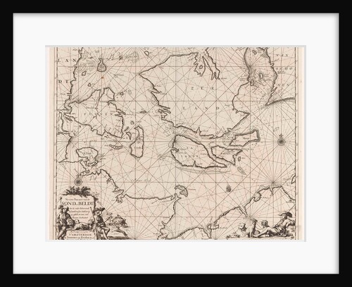 Sea chart of the Danish Islands, part of the coast of Sweden and Germany by Anonymous