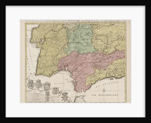 Map of the south of Spain and Portugal by unknown