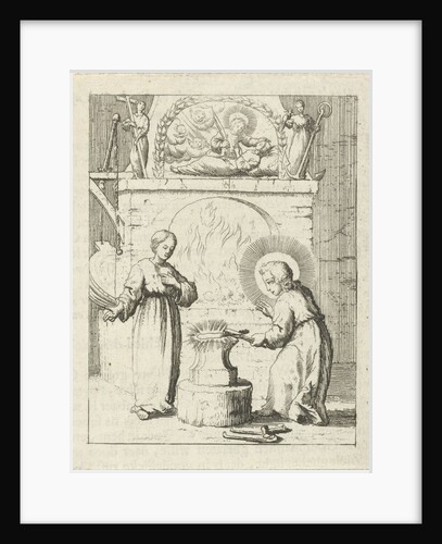 Christ and the soul personified in a forge by Pieter Arentsz II