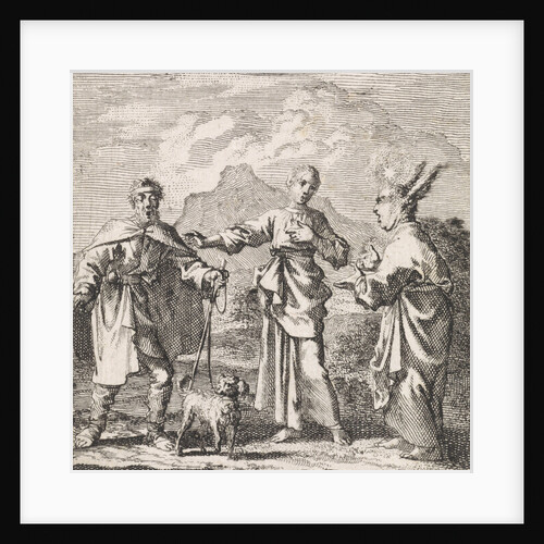 Personified soul talking to the Meat and blind by Jan Luyken