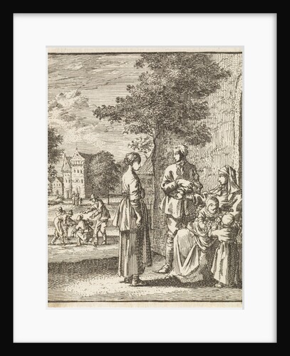 Adult daughter visits her mother and sisters by Cornelis van der Sys