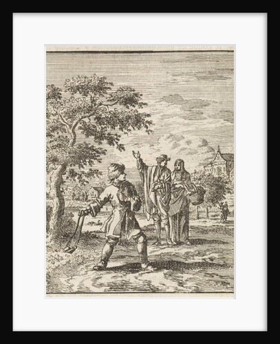 A boy swinging a stone by Pieter Arentsz II