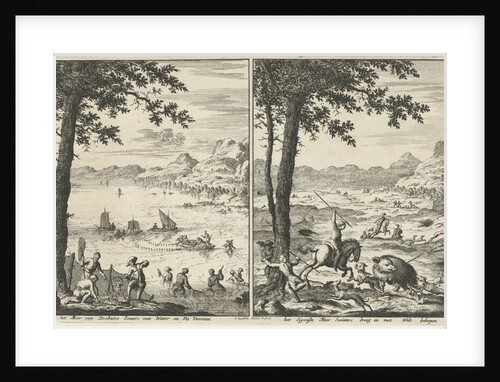 Lake Zirknitz in summer and winter by Jan Luyken