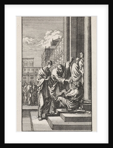 Peter and John heal a crippled person by Pieter Arentsz & Cornelis van der Sys II