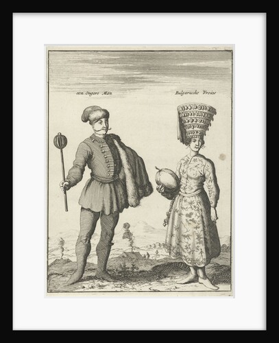Hungarian man and Bulgarian woman in costume by Jan Luyken