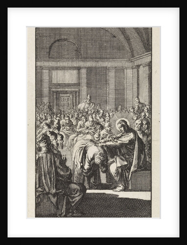 Christ puts his hand on a woman by Pieter Arentsz & Cornelis van der Sys II