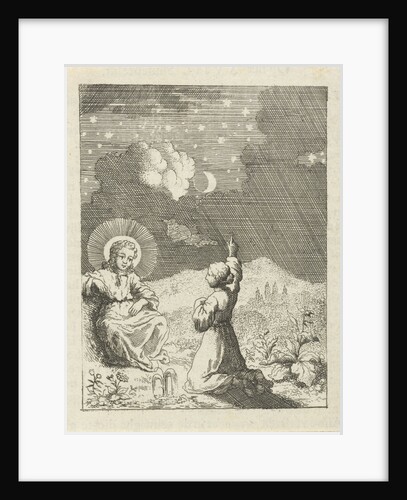 Christ and the personified soul contemplate the starry sky by Pieter Arentsz II
