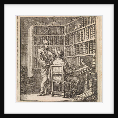 Two men in a bookcase by Pieter Arentsz & Cornelis van der Sys II