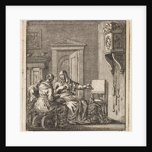 Three women at a wall clock by Pieter Arentsz & Cornelis van der Sys II