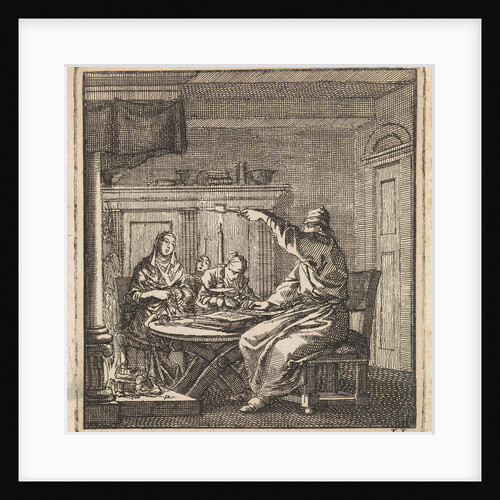 Man extinguishes a candle with a candle snuffer by Pieter Arentsz & Cornelis van der Sys II