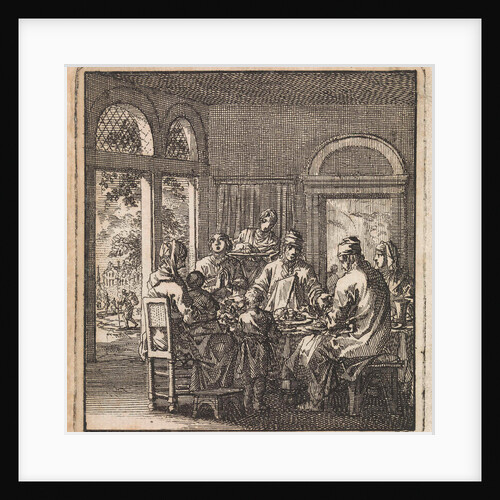 A family at a table by Pieter Arentsz & Cornelis van der Sys II