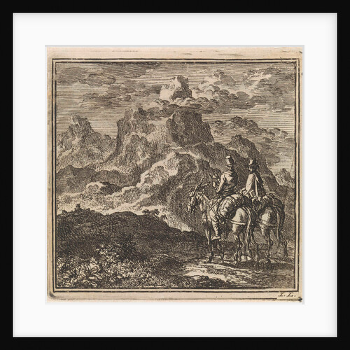 Two travelers on donkeys in the Alps by Pieter Arentsz & Cornelis van der Sys II