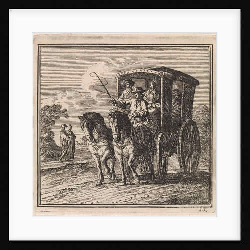 Four figures in a carriage by Pieter Arentsz & Cornelis van der Sys II