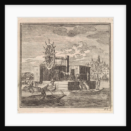 Dredger on the outskirts of a town by Pieter Arentsz & Cornelis van der Sys II