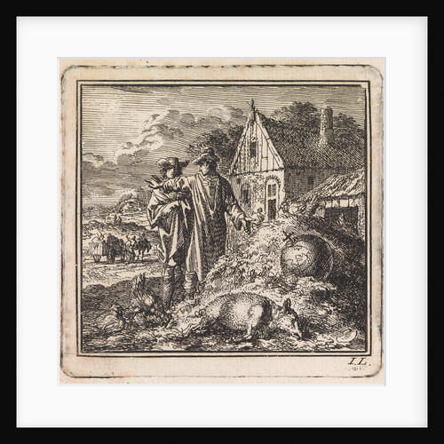 Two men near a dunghill by Pieter Arentsz & Cornelis van der Sys II