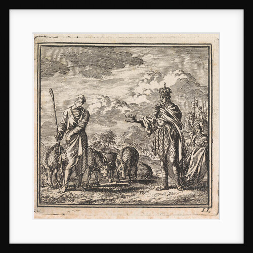 Pig farmer refuses the crown that he is offered by a king by Pieter Arentsz & Cornelis van der Sys II