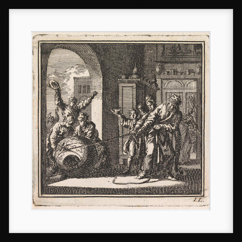 Some people pull the world on a string inside their house by Cornelis van der Sys II