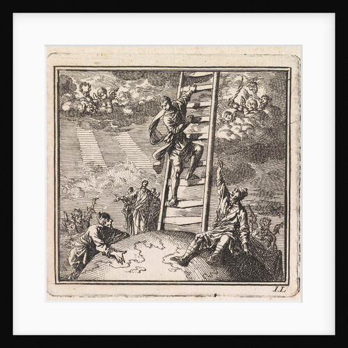 Man climbs on a ladder to heaven by Pieter Arentsz & Cornelis van der Sys II