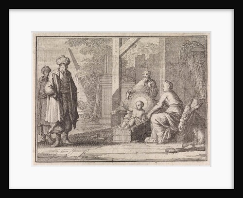 Christ child speaks from the manger to an Easterner by Frantz Martin Hertzen