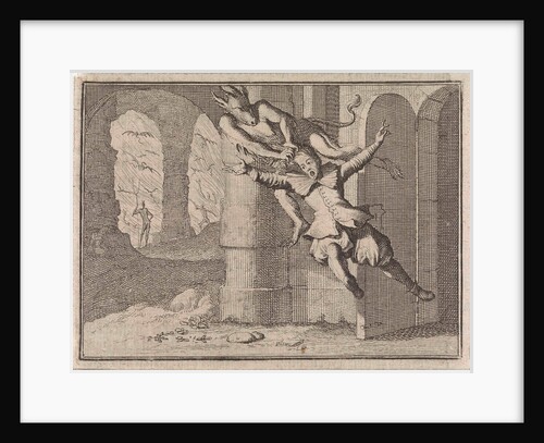 Soldier towed to hell by a devil because he refused to confess by Frantz Martin Hertzen