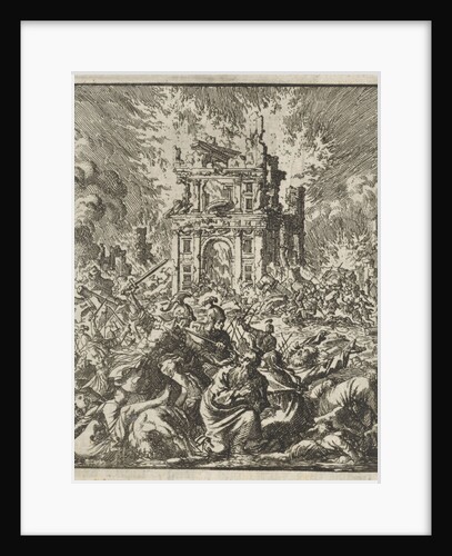 Romans kill the Jews, while the Temple burns by Barent Visscher