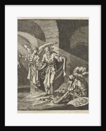 Peter liberated by the angel from prison by Barent Visscher